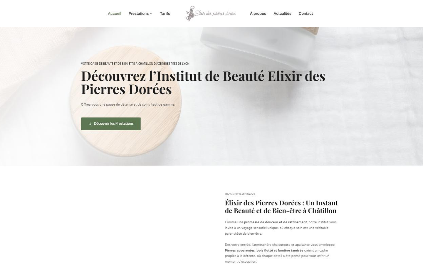 Page d'accueil d'elixirdespierresdorees.com